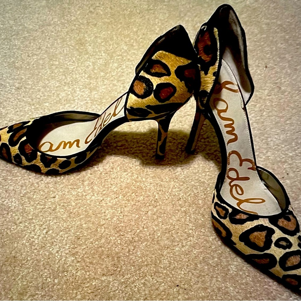 Women shoes leopard mohair